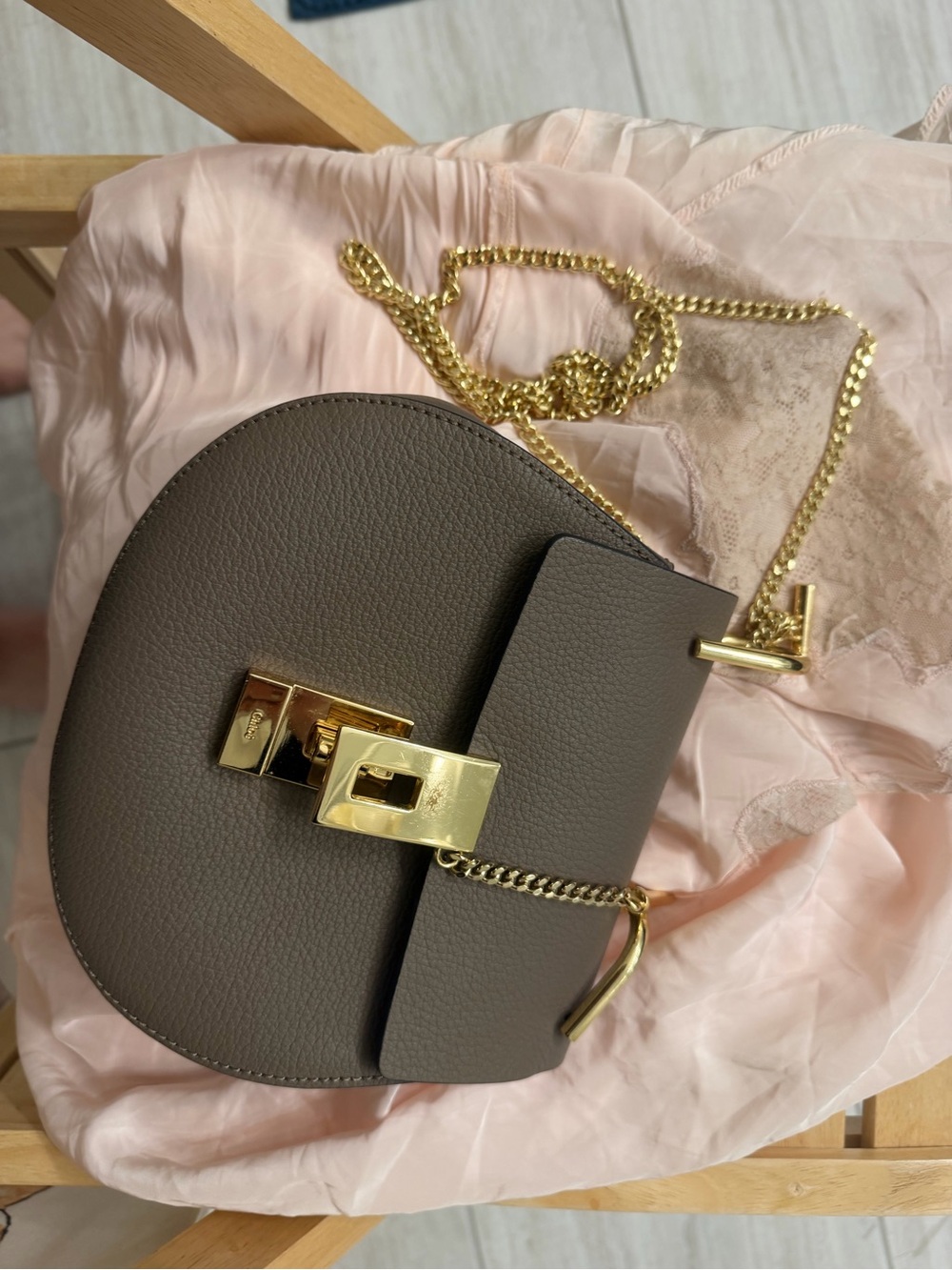 Authentic Chloe drew bag in olive grey